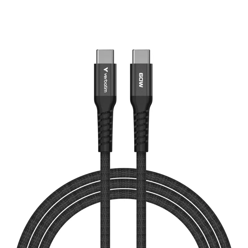 Verbatim Sync & Charge magneettikaapeli – 60 W USB-C–USB-C, 120 cm, musta