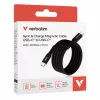 Verbatim Sync & Charge magneettikaapeli – 60 W USB-C–USB-C, 120 cm, musta