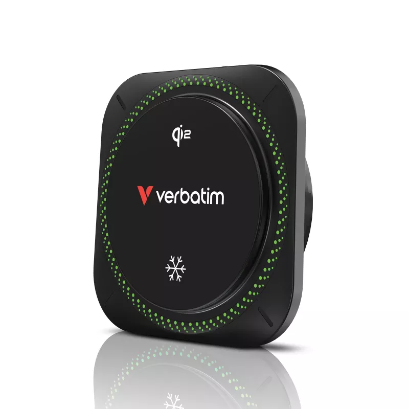 Verbatim Charge 'n' Drive Qi2 magneettinen langaton autolaturi RGB