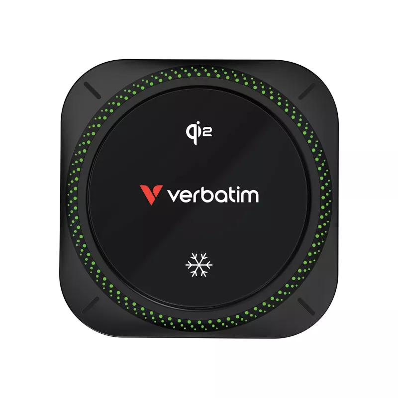 Verbatim Charge 'n' Drive Qi2 magneettinen langaton autolaturi RGB