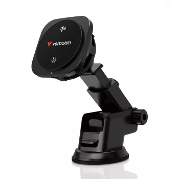 Verbatim Charge 'n' Drive Qi2 magneettinen langaton autolaturi, auto, USB, langaton lataus, 1 m, musta