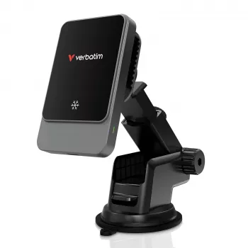 Verbatim Charge 'n' Drive magneettinen langaton autolaturi, auto, USB, langaton lataus, 1 m, musta
