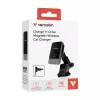 Verbatim Charge 'n' Drive magneettinen langaton autolaturi, auto, USB, langaton lataus, 1 m, musta