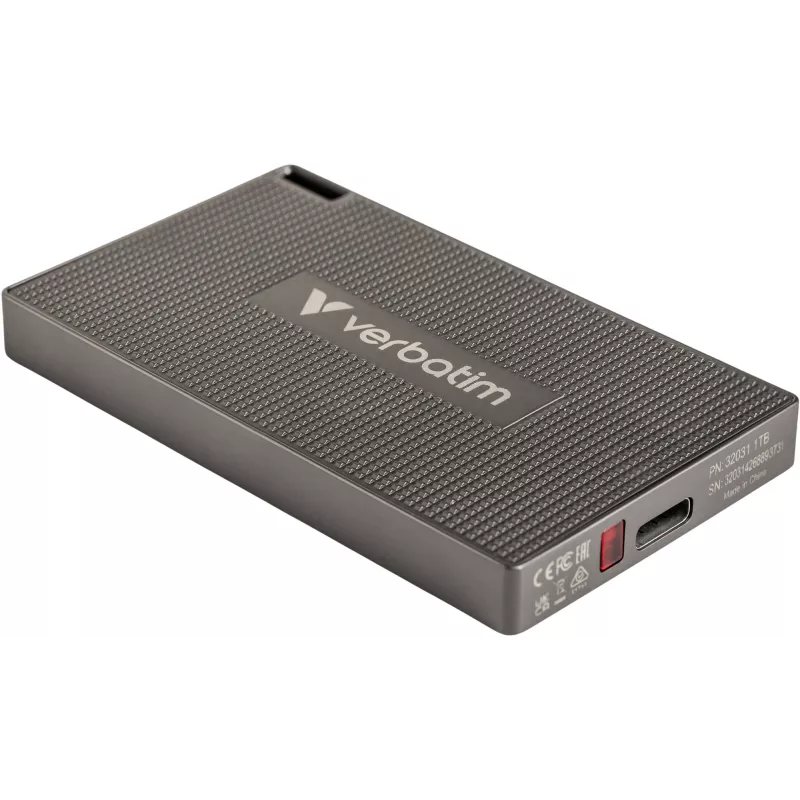 Verbatim Metal Mini SSD USB-C 3. Gen 2 512 GB, 512 GB, USB Type-C, USB 3.2 Gen 2x2, 2000 MB/s, 10 Gbit/s, harmaa