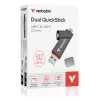 Verbatim Dual QuickStick USB-muistitikku 512 GB USB Type-A / USB Type-C 3.2 Gen 1 (3.1 Gen 1) harmaa