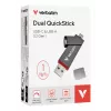 Verbatim Dual QuickStick USB-muistitikku 1 TB USB Type-A / USB Type-C 3.2 Gen 1 (3.1 Gen 1) harmaa