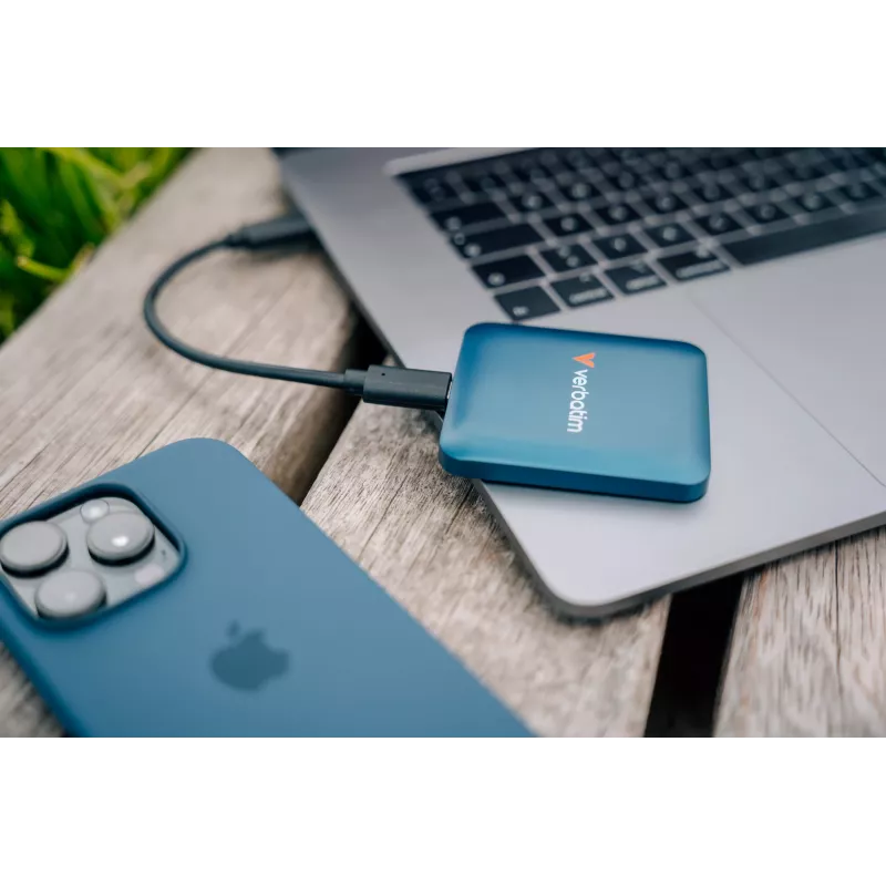Verbatim SnapBack SSD 2 TB Blue Metallic, 2 TB, USB Type-C, USB 3.2 Gen 2x2, 2000 MB/s, 20 Gbit/s, sininen