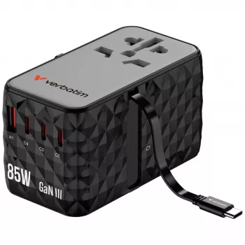 Verbatim Charge 'n' Travel Diamond 85W sisäänvedettävä kaapeli CNT-02