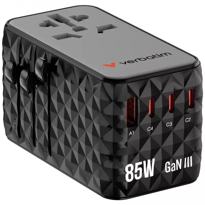 Verbatim Charge 'n' Travel Diamond 85W sisäänvedettävä kaapeli CNT-02