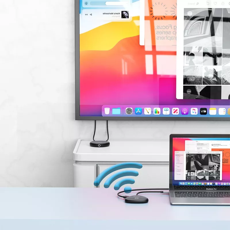 Verbatim Share My Screen USB-C langaton näyttösovitin 4K ja keskitin WDA-02