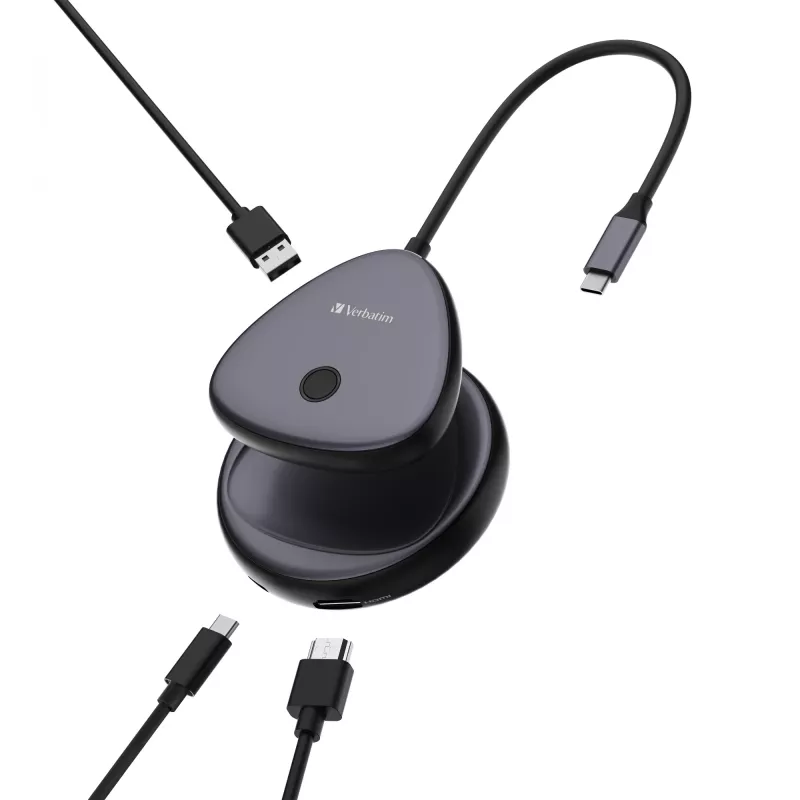 Verbatim Share My Screen USB-C langaton näyttösovitin 4K ja keskitin WDA-02