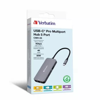 Verbatim CMH-05 USB Type-C 5000 Mbit/s hopea