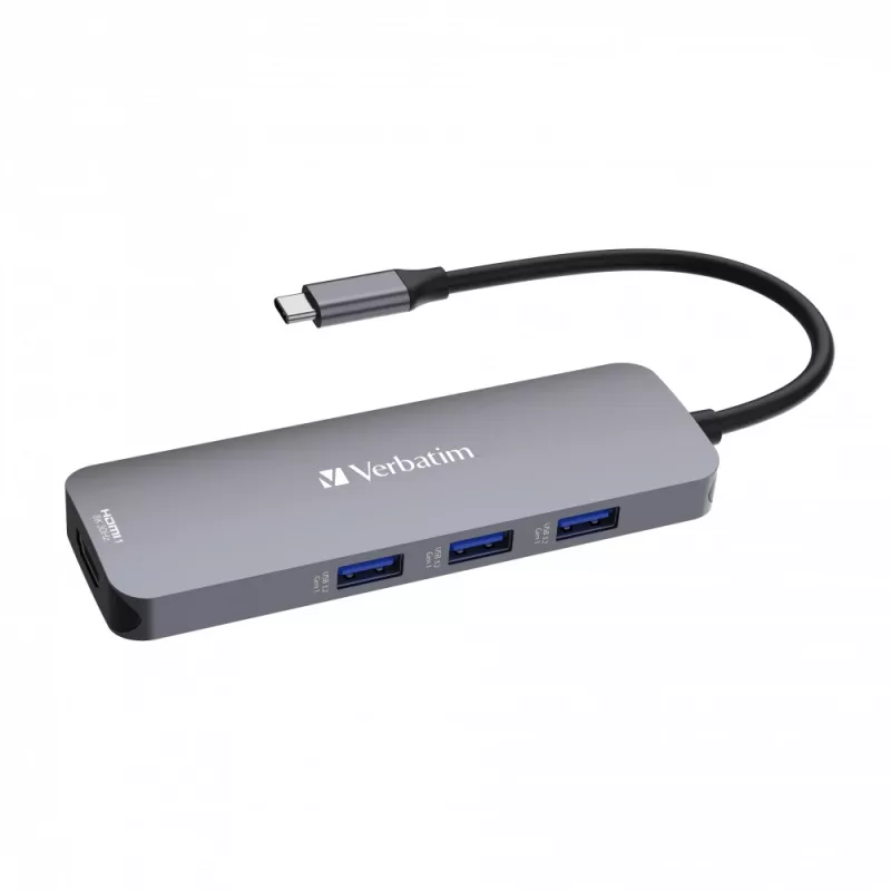 Verbatim CMH-08 USB Type-C 5000 Mbit/s hopea