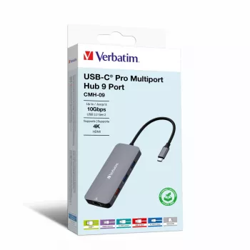 Verbatim CMH-09 USB Type-C 10 000 Mbit/s hopea