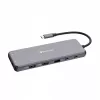 Verbatim CMH-13 USB Type-C -keskitin 10 000 Mbit/s hopea