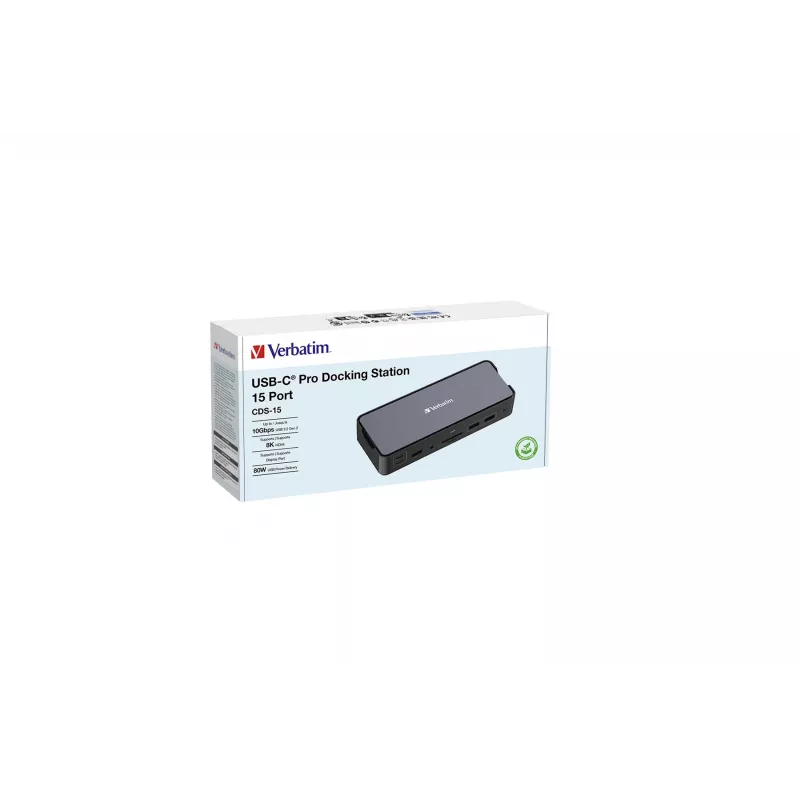 Verbatim CDS-15 langallinen USB 3.2 Gen 1 (3.1 Gen 1) Type-C musta, harmaa