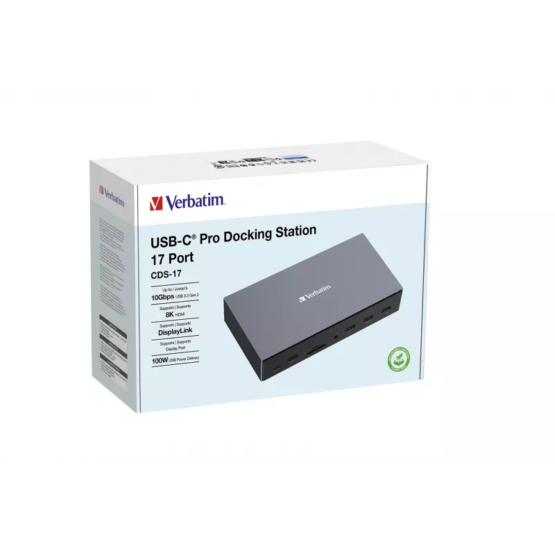 Verbatim CDS-17 langallinen USB 3.2 Gen 1 (3.1 Gen 1) Type-C musta, harmaa