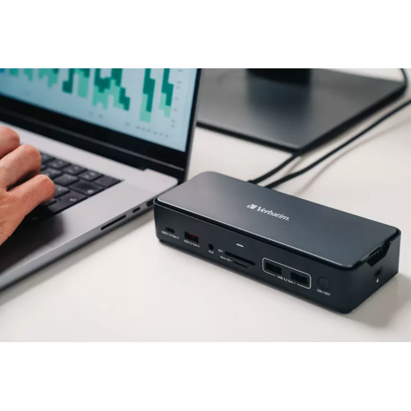 Verbatim CDS-15S langallinen USB 3.2 Gen 1 (3.1 Gen 1) Type-C musta, harmaa