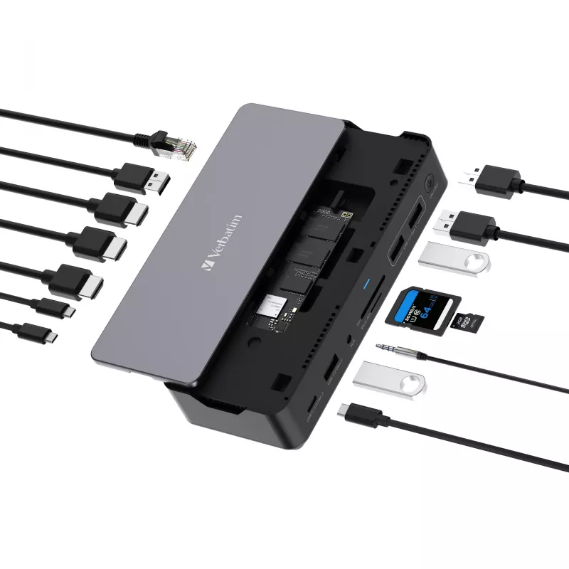 Verbatim CDS-15SSD langallinen USB 3.2 Gen 1 (3.1 Gen 1) Type-C musta, harmaa