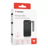 Verbatim Pocket SSD USB 3.2 Gen 2 1 TB musta/harmaa
