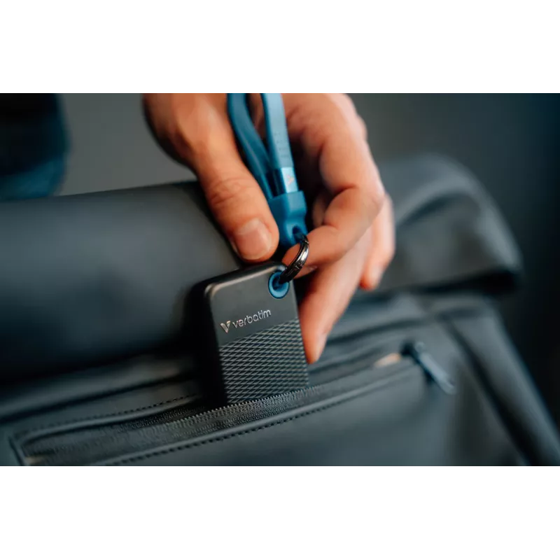 Verbatim Pocket SSD USB 3.2 Gen 2 1 TB musta/sininen, 1 TB, USB Type-C, 3.2 Gen 2 (3.1 Gen 2), 1000 MB/s, 10 Gbit/s, musta, sininen