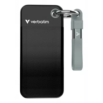 Verbatim Pocket SSD USB 3.2 Gen 2 2TB musta/harmaa, 2 TB, USB Type-C, 3.2 Gen 2 (3.1 Gen 2), 1000 MB/s, 10 Gbit/s, musta, harmaa