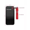 Verbatim Pocket SSD USB 3.2 Gen 2 2 TB musta/punainen