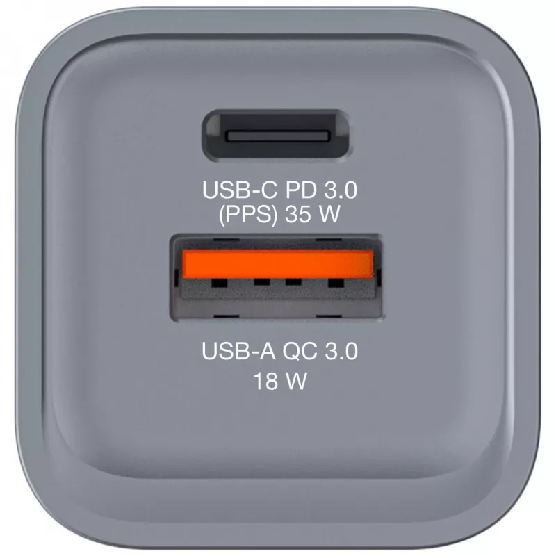 Verbatim GNC-35 GaN-laturi 35W 1 x USB-C PD 35W / 1 x USB-A QC 3.0 (EU/UK/US)