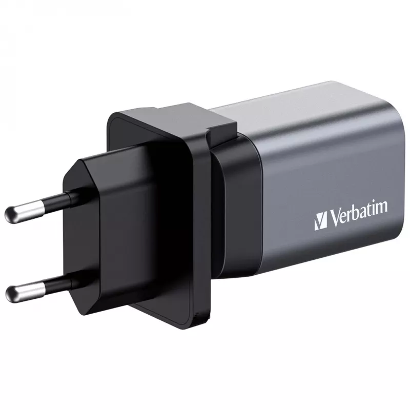 Verbatim GNC-35 GaN-laturi 35W 1 x USB-C PD 35W / 1 x USB-A QC 3.0 (EU/UK/US)