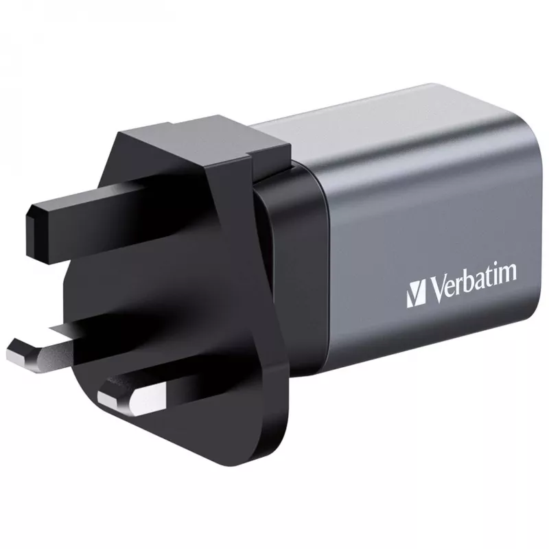 Verbatim GNC-35 GaN-laturi 35W 1 x USB-C PD 35W / 1 x USB-A QC 3.0 (EU/UK/US)