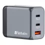 Verbatim GNC-65 GaN-laturi 65W 2 x USB-C PD 65W / 1 x USB-A QC 3.0 (EU/UK/US)
