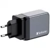 Verbatim GNC-65 GaN-laturi 65W 2 x USB-C PD 65W / 1 x USB-A QC 3.0 (EU/UK/US)