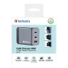 Verbatim GNC-65 GaN-laturi 65W 2 x USB-C PD 65W / 1 x USB-A QC 3.0 (EU/UK/US)