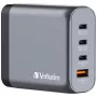 Verbatim GNC-140 GaN-laturi 140 W 2 x USB-C PD 140 W / 1 x USB-C PD 20 W / 1 x USB-A QC 3.0 (EU/UK/US)