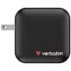 Verbatim Mini GaN -laturi 100W 4 porttia US-pistoke EU- ja UK-sovittimilla