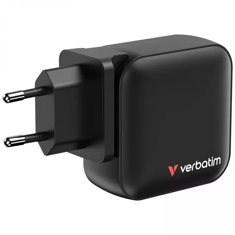 Verbatim Mini GaN -laturi 100W 4 porttia US-pistoke EU- ja UK-sovittimilla