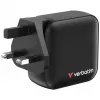 Verbatim Mini GaN -laturi 100W 4 porttia US-pistoke EU- ja UK-sovittimilla