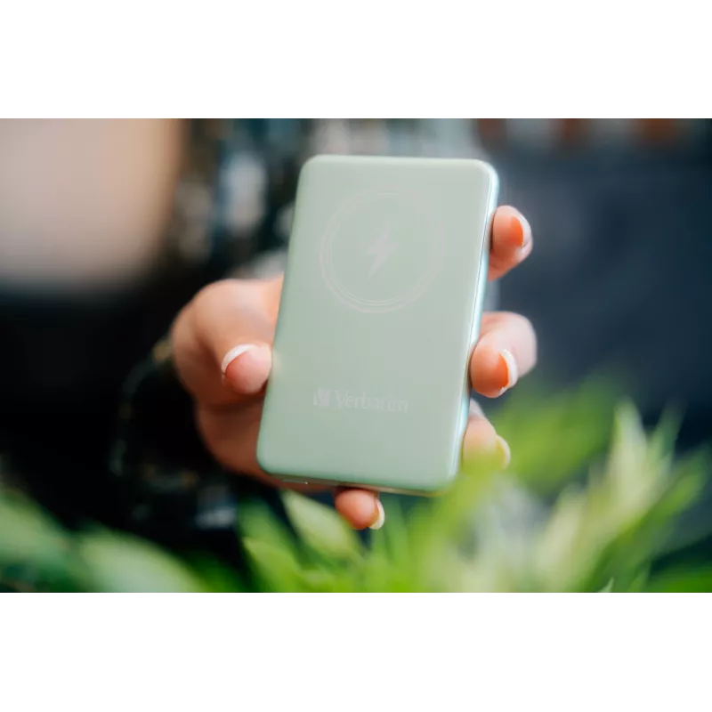Verbatim Charge 'n' Go magneettinen langaton varavirtalähde 5000 mAh vihreä
