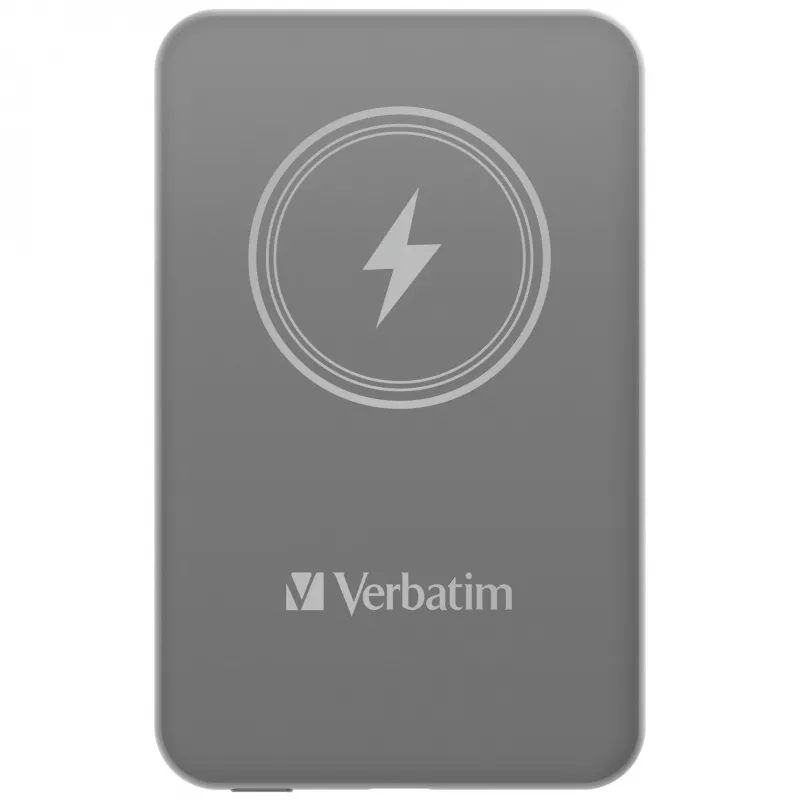Verbatim Charge 'n' Go magneettinen langaton varavirtalähde 5000mAh harmaa