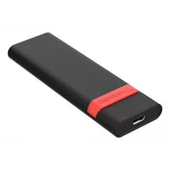 Verbatim M.2 NVMe SSD -kotelosarja, SSD-kotelo, M.2, PCI Express, 10 Gbit/s, USB-liitettävyys, musta, punainen