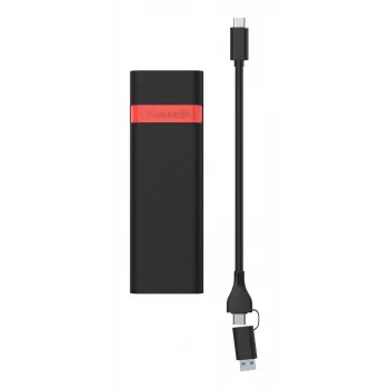 Verbatim M.2 NVMe SSD -kotelosarja, SSD-kotelo, M.2, PCI Express, 10 Gbit/s, USB-liitettävyys, musta, punainen
