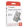 Verbatim Charge 'n' Go magneettinen langaton varavirtalähde jalustalla – 10000 mAh harmaa