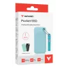 Verbatim Pocket SSD USB 3.2 Gen 2 1 TB Polar Blue sis. kaksi kumisuojusta