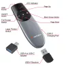 Verbatim Focus langaton esityskaukosäädin punaisella laserosoittimella, RF, USB, 30 m, musta, hopea
