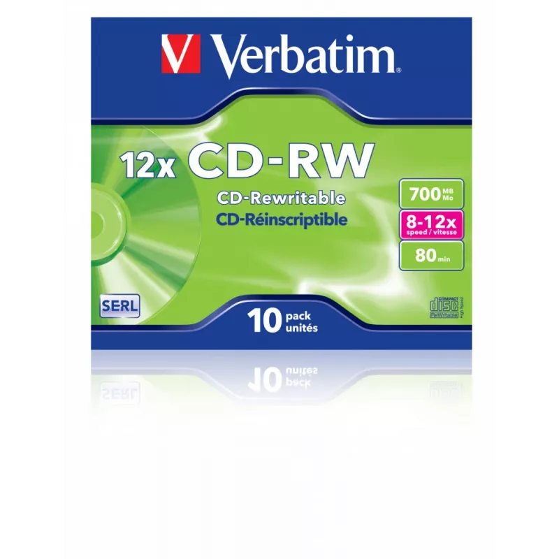 Verbatim CD-RW 12x 700 MB 10 kpl