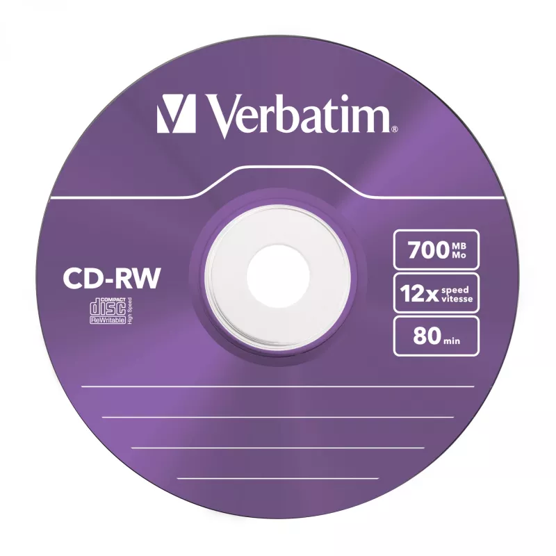 Verbatim CD-RW Colour 12x 700 MB 5 kpl