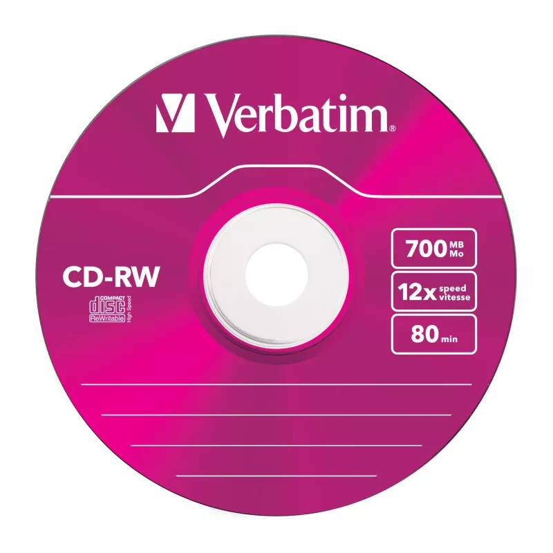 Verbatim CD-RW Colour 12x 700 MB 5 kpl