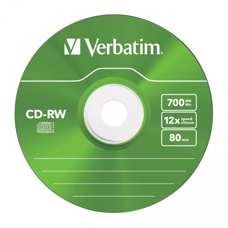 Verbatim CD-RW Colour 12x 700 MB 5 kpl