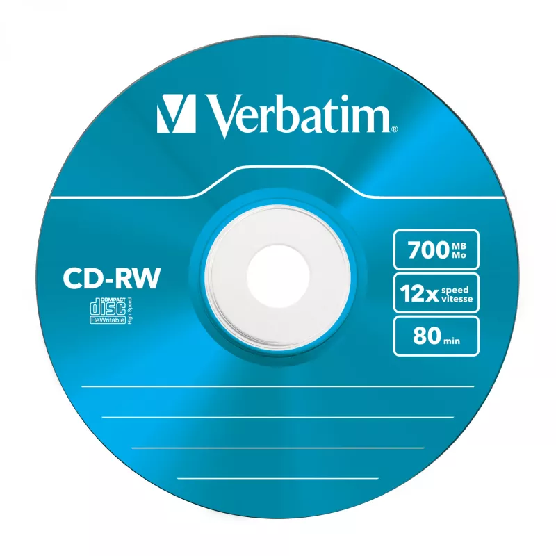Verbatim CD-RW Colour 12x 700 MB 5 kpl