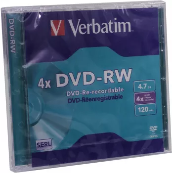 Verbatim DVD-RW 4,7 GB 4x, Jewel Case, 5 kpl (43285)